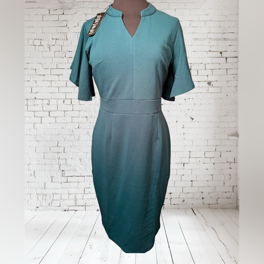 NWT HOMEYEE Womens Flounce Sleeve Office Work Party Pencil Dress size XL